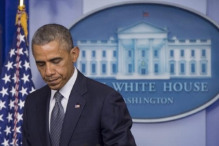 Barack Obama fala Ã  imprensa na Casa Branca (Foto: Michael Reynolds/EPA/AgÃªncia Lusa)