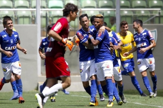 Rafael Silva foi decisivo e marcou o gol da vitória celeste (Washington Alves/Light Press) Rafael Silva foi decisivo e marcou o gol da vitória celeste (Washington Alves/Light Press)