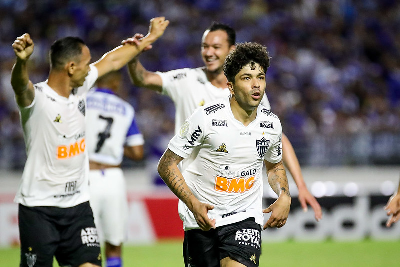 Luan comemora gol pelo Atlético Mineiro