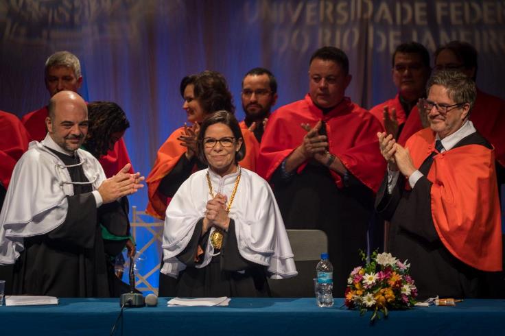 Denise Pires de Carvalho é a primeira mulher eleita reitora da UFRJ, instituição de ensino superior que comemora 100 anos. Foto Artur Moês