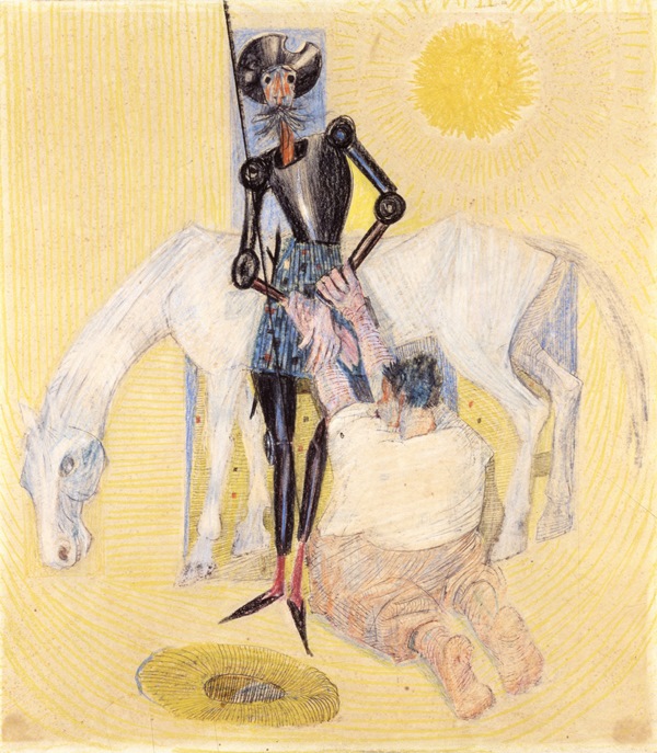 dom quixote em ilustração de cândido portinari