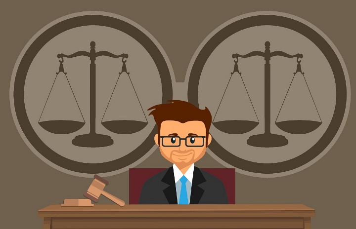 ilustração de juiz de direito