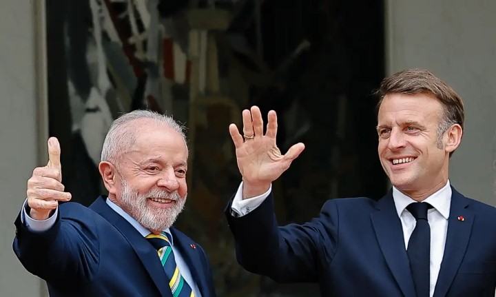 presidentes Lula e Emmanuel macron
