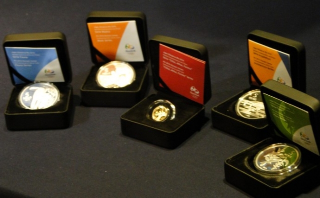 Segundo lote de moedas comemorativas do Rio 2016 é lançado no Rio de Janeiro (Foto: Helena Rebello) Segundo lote de moedas comemorativas do Rio 2016 é lançado no Rio de Janeiro (Foto: Helena Rebello)