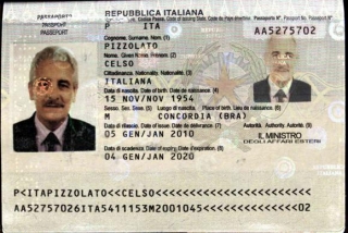 Pizzolato embarcou em novembro de 2013 para a Itália como passaporte do irmão falecido, Celso Pizzolato (Foto: Divulgação/Interpol) Pizzolato embarcou em novembro de 2013 para a Itália como passaporte do irmão falecido, Celso Pizzolato (Foto: Divulgação/Interpol)
