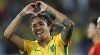 Cristiane se tornou a maior artilheira dos Jogos OlÃmpicos (Flávio Florido/COB) Cristiane se tornou a maior artilheira dos Jogos OlÃmpicos (Flávio Florido/COB)