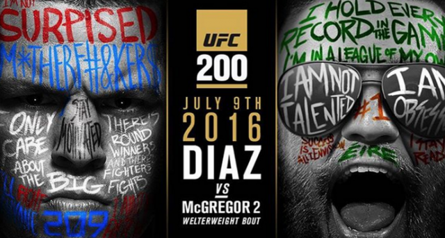 Pôster do UFC 200 foi publicado por Dana White após o anúncio (Foto: Reprodução/Instagram) Pôster do UFC 200 foi publicado por Dana White após o anúncio (Foto: Reprodução/Instagram)