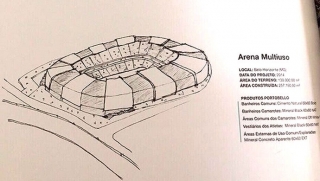 Desenho do projeto do estádio do Atlético-MG foi inspirado na torcida alvinegra (Foto: Reprodução / Twitter) Desenho do projeto do estádio do Atlético-MG foi inspirado na torcida alvinegra (Foto: Reprodução / Twitter)