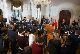Vencedor do Prêmio Nobel da Paz 2015 é anunciado pela Academia Sueca (Foto: Heiko Junge/Agência Lusa) Vencedor do Prêmio Nobel da Paz 2015 é anunciado pela Academia Sueca (Foto: Heiko Junge/Agência Lusa)