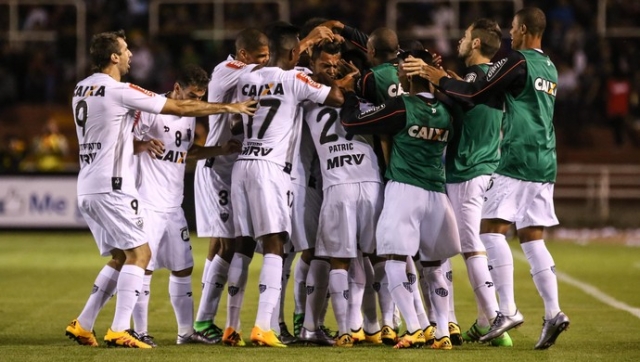 Jogadores do Galo comemoram gol contra o Melgar, em Arequipa (Foto: Bruno Cantini/Flickr do AtlÃ©tico-MG)