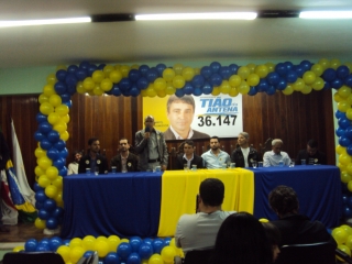 Jadir EustÃƒÆ’Ã‚Â¡quio (JadirÃƒÆ’Ã‚Â£o), presidente do PV e chefe de gabinete esteve presente no evento (Foto: Franklin So Lico)