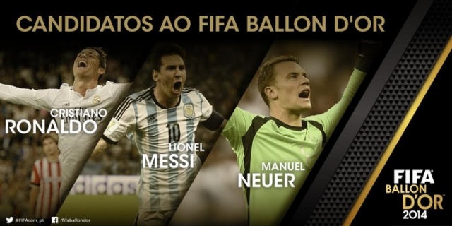 Quem vencerá a Bola de Ouro de 2014? Saiba no dia 12 de janeiro (Foto: Reprodução/Twitter) Quem vencerá a Bola de Ouro de 2014? Saiba no dia 12 de janeiro (Foto: Reprodução/Twitter)