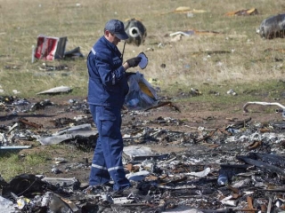 Funcionário do Ministério de Emergências trabalha em local da queda do voo MH17, no leste da Ucrânia, no dia 13 de outubro de 2014 (Foto: REUTERS/Shamil Zhumatov) Funcionário do Ministério de Emergências trabalha em local da queda do voo MH17, no leste da Ucrânia, no dia 13 de outubro de 2014 (Foto: REUTERS/Shamil Zhumatov)