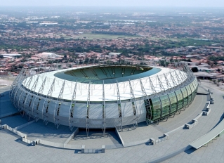 Brasil e ColÃ´mbia jogam pelas quartas de final no  EstÃ¡dio CastelÃ£o, em Fortaleza (Foto: DivulgaÃ§Ã£o)