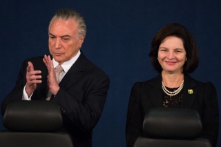 BrasÃ­lia - O presidente Michel Temer e a procuradora-geral da RepÃºblica, Raquel Dodge, durante cerimÃ´nia de posse da nova procuradora-geral da repÃºblica (Marcelo Camargo/AgÃªncia Brasil)