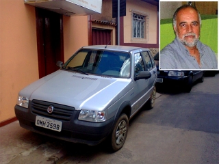 Ronildo Andrade, em destaque, estacionou seu veÃƒÆ’Ã‚Â­culo em cima do passeio. (foto: ofolhademinas)