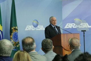 Em pronunciamento, o presidente Michel Temer anuncia o uso de forças federais de segurança para liberar rodovias bloqueadas por caminhoneiros (Foto: Antônio Cruz/Agência Brasil) Em pronunciamento, o presidente Michel Temer anuncia o uso de forças federais de segurança para liberar rodovias bloqueadas por caminhoneiros (Foto: Antônio Cruz/Agência Brasil)