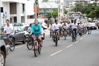 Bikeata passou pelas principais ruas do centro de Itabira (Foto: Divulgação) Bikeata passou pelas principais ruas do centro de Itabira (Foto: Divulgação)