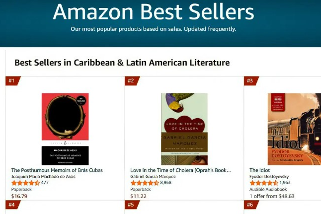 Memórias Póstumas de Brás Cubas está no 1º ranking de vendas da Amazon